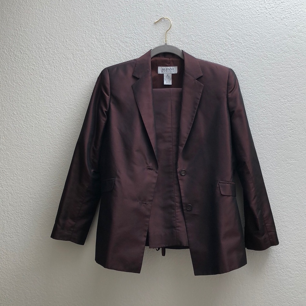 Alfani Pants Suit (Petite) - Bronze, 100% Silk